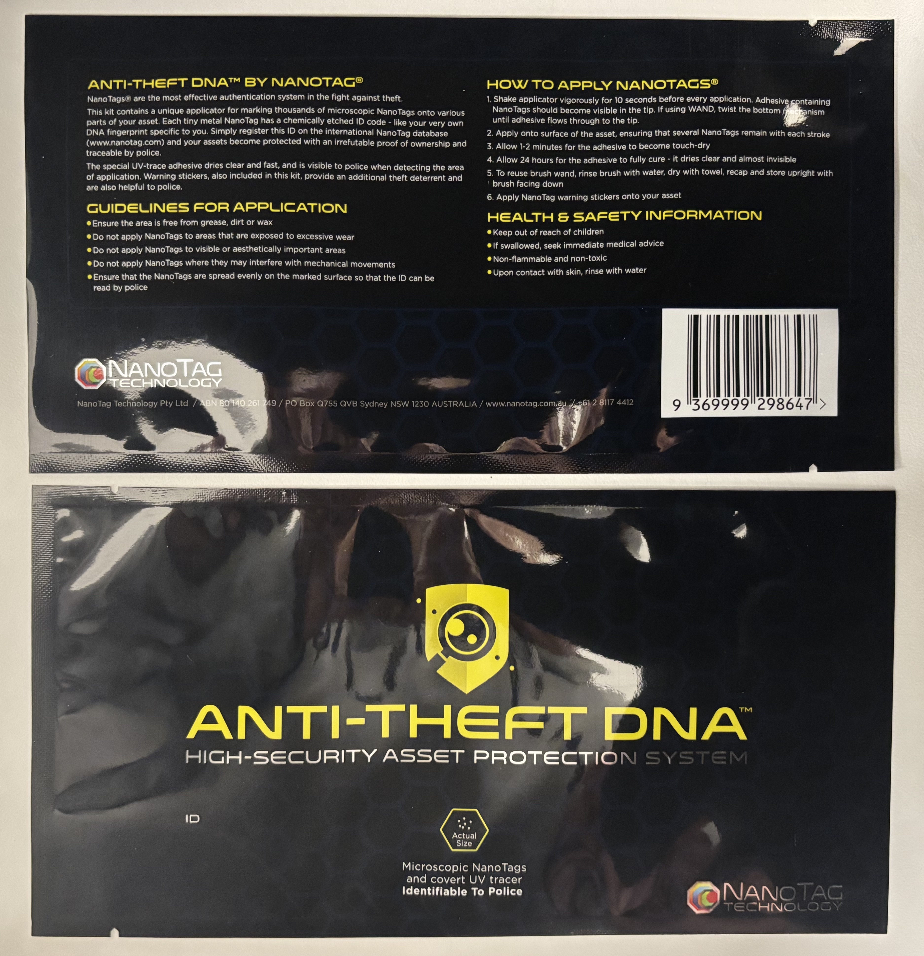 Anti-Theft DNA basis set, 1,000 dot retail kit